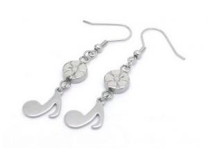  Unique Beautiful Stainless Steel Earrings With Flower And Music Note Charms Manufactures