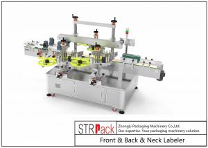  180pcs/Min Bottle Labeling Machine For Front Back Neck Surface Three Stickers Manufactures