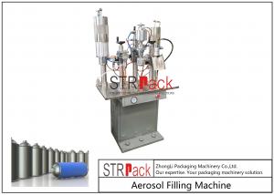  Semi Automatic Aerosol Filling Machine For Body Deodorant Perfume / Hair / Paint / Nasal Spray Can Manufactures