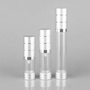  Aluminum Silver Airless Vacuum Pump Bottle Lotion Dispenser Plastic Manufactures