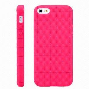  Newest Delicate Pure Bright Color Checkered Skid-proof TPU Soft Case for iPhone 5 Manufactures