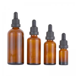  Customizable Essential Oil Dropper Bottles 10ml 20ml 30ml Amber Glass For Cosmetic Manufactures
