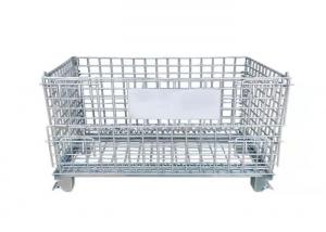  Mobile Stacker 5mm Foldable Wire Mesh Cage With Roller Butterfly Manufactures