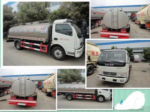  factory sale best price dongfeng 8,000L milk truck for sale, hot sale stainless steel food grade liquid tank truck Manufactures