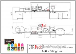  10ml-100ml E-Liquid Bottle Filling Capping Machine And Labeling Packing Line With Piston Pump Manufactures
