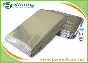  Outdoor Emergency Survival Rescue Blanket , Silver First Aid Foil Blanket Manufactures