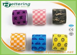  Coloured Veterinary Elastic Cohesive Bandage Non Woven Various Patterns Available Manufactures