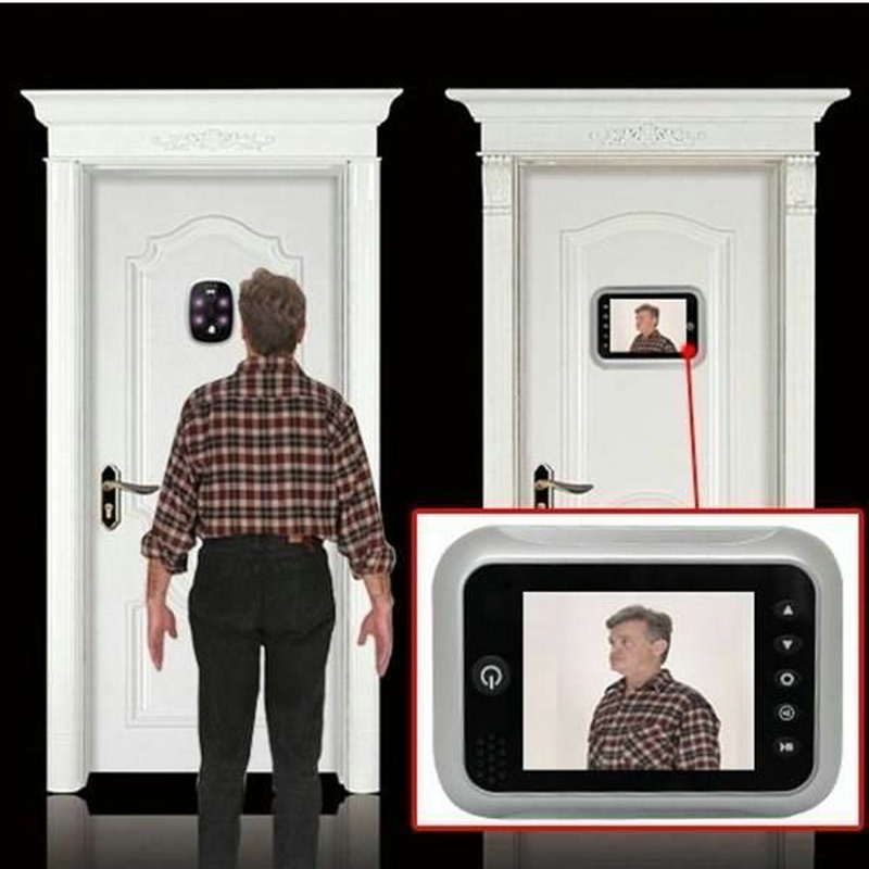 3.5 inch Screen Digital Door Peephole Viewer Camera 120 Degree Wide Angle Video Doorbell Phone Door Eye IR Night Vision