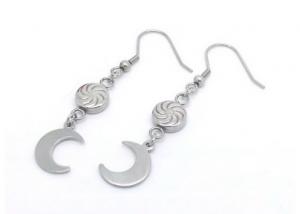  Sun And New Moon Style Stainless Steel Dangle Earrings For Young Girl's Daily Decoration Manufactures