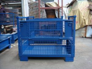  Galvanized Steel Stacking Pallets  Electrostatic Powder Coating Blue  Grey Color Available Manufactures