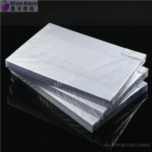  High Adhesion Pvc Card Material Coated Overlay 0.08mm Thickness Manufactures