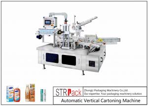  PLC Control Pneumatic Vertical Cartoning Machine For Bottles 60BPM High Speed Manufactures