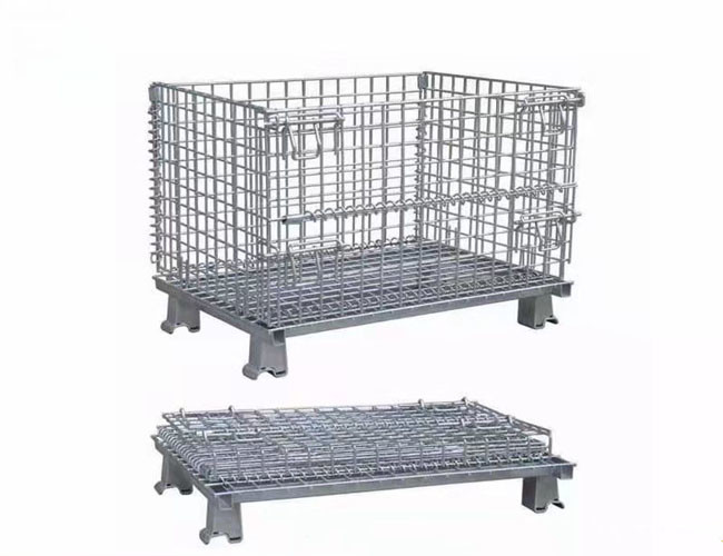 50*100 Sorting 6.4mm Collapsible Wire Basket Metal Cage