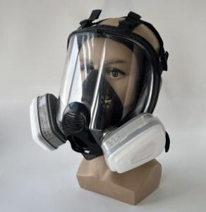  Two Filters Respirator Full Face Mask Silicon Material Toluene Resistant Mask Manufactures