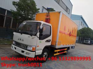  JAC 4*2 LHD 5tons domestic gas canister transported van truck for sale, best price JAC inflammable gas transport vehicle Manufactures