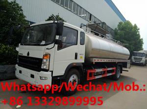  Factory sale best price HOWO RHD/LHD 10CBM stainless steel milk tanker truck, customized HOWO liquid food tanker truck Manufactures