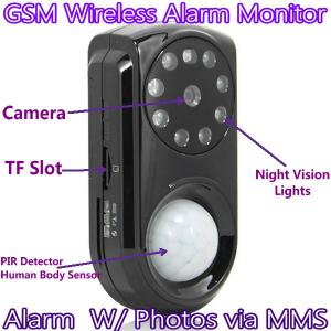  GSM Wireless Home Security Camera Alarm Monitor W/ PIR Detection & Alarm W/ Photos via MMS Manufactures