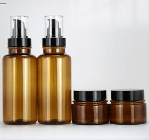  Brown Glass Amber Cream Jar Containers 100ml 250ml 500ml Amber Glass Ointment Jar Manufactures