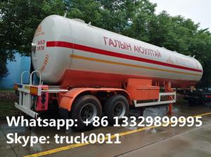  hot sale FUWA 2 axles 40500L propane gas trailer, best price FUWA/BPW double axles 17tons road transproted lpg gas tank Manufactures
