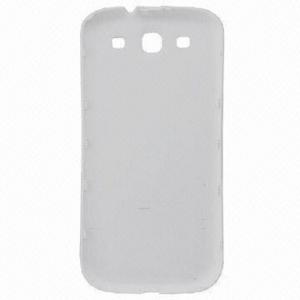  Metallic Brushed Replacement Battery Cover with White Frame for Samsung Galaxy SIII i9300 with Logo Manufactures