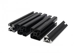  Black Anodized 6063 Aluminium Extrusion Frame System T Shaped Aluminium Profile Manufactures