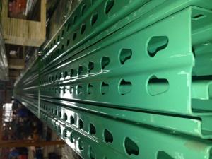  Certificated Industrial Teardrop Pallet Rack Uprights For Storage Sporting Goods Manufactures