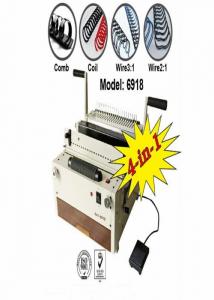  Electric Office Wire Comb Binding Machine Muti Functional 4x4mm Square Hole Manufactures