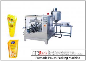  Liquid Premade Pouch Packing Machine Rotary With Paste Filler Manufactures