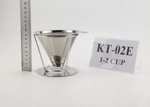  Paperless Stainless Steel Coffee Dripper With 1-2 Cups Capacity , Custom Logo Manufactures