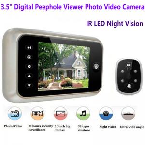  3.5 inch Screen Digital Door Peephole Viewer Camera 120 Degree Wide Angle Video Doorbell Phone Door Eye IR Night Vision Manufactures