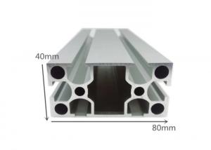  Silvery Anodized T Slotted 6061 Aluminum Extrusion Framing For Workbench / Working Table Manufactures
