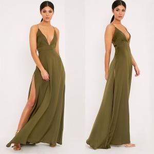  New arrival khaki sexy women chic party dress Manufactures