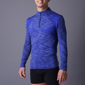  Active men's sport coat,  XLSC002, melange blue, seamless stretch long sleeve,T-shirt.  better silhouette Manufactures