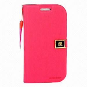  Stripes Magnetic Flip Leather Cases for Samsung Galaxy SIII i9300 with Credit Card Slot and Lanyard Manufactures