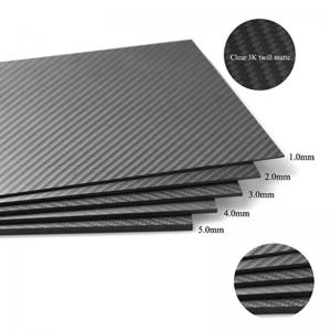  Custom Size High Quality High Strength 100% Carbon Fiber Sheets - Matte or Gloss Surface Manufactures