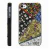 Buy cheap Small Floral Puzzle Handmade Diamond Encrusted Plastic Case for iPhone 4/4S from wholesalers