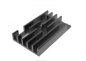  6060 Alloy Aluminum Heatsink Extrusion Profile Black Anodized Electrophoretic Manufactures