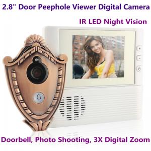  2.8" LCD Screen Digital Door Peephole Viewer Camera IR LED Night Vision Home Security Door Eye Electronic Doorbell Alarm Manufactures