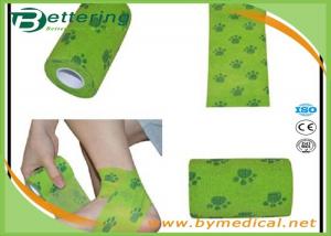  Flexible Stretch Bandage Wrap For Veterinary Pet / People With Dog Paw Printing Manufactures