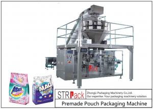  Powder / Granules Premade Pouch Packaging Machine High Efficiency With Linear Weigher Manufactures