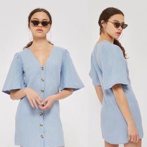  High Quality Wholesale Breathable Soft Loose Casual Shirt Dress Cotton Manufactures