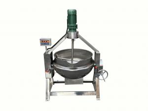  Stainless Steel Food Grade Tilting Syrup Cooker Gas Heating Jacketed Steam Candy Kettle With Mixer Manufactures