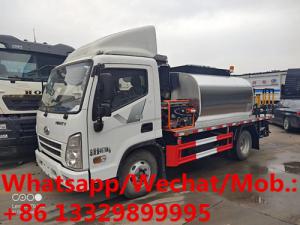  Customized new HYUNDAI LHD 130hp 4cbm 3tons intelliegent asphalt distributing vehicle for sale, bitumen tanker truck Manufactures