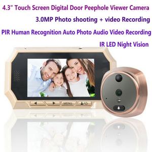  4.3" Digital Door Peephole Viewer Photo Video Camera Recorder Night Vision Door Eye Smart PIR Doorbell Intercom System Manufactures