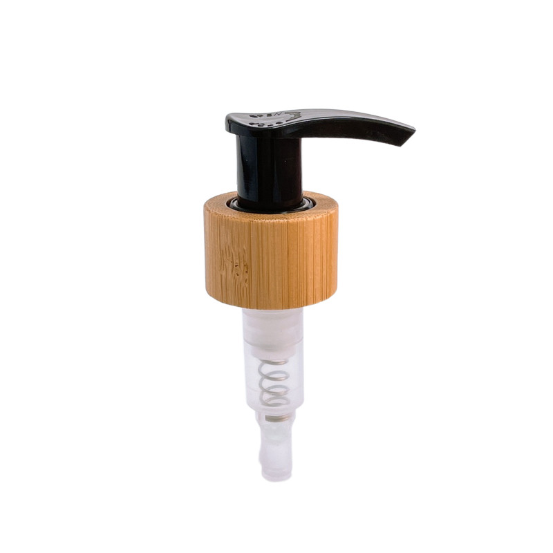 Custom Bamboo Lotion Dispenser Screw Pump 24mm 24/410 Soap Shampoo