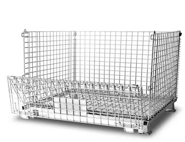 50*100 Sorting 6.4mm Collapsible Wire Basket Metal Cage