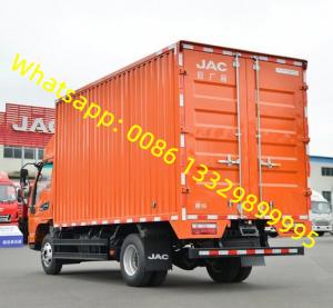  lowest price JAC brand light duty diesel engine 4T cargo van truck for sale, van box car, goods transported van vehicle Manufactures