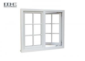  Powder Coated Single Flush Aluminum Window Door With Bar Between The Glasses Manufactures