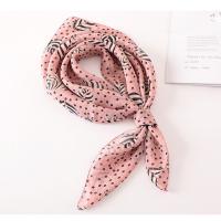 China Women fashion large square twill printed silk neck scarves for sale