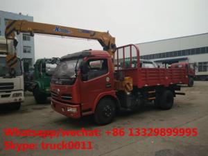  hot sale cheapest price dongfeng 2.5tons telescopic boom mounted on dump truck, factory dongfeng dump truck with crane Manufactures
